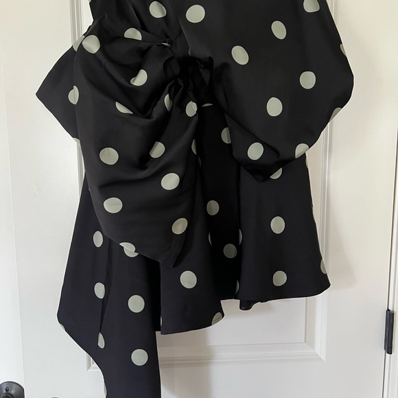 Bardot Elegant Black Polka Dot Party Dress, Size 12 - Picture 4 of 11